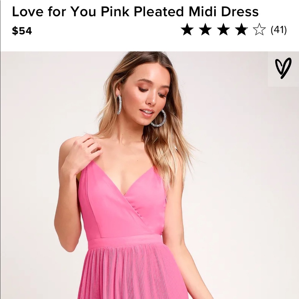 Lulus Pleated Midi Dress